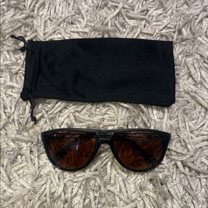 Serengetti Black Sunglasses with Brown Lenses Made in Italy